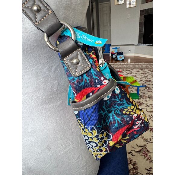 Lily Bloom Bag Purse Canvas Crossbody Adjustable Strap - Picture 7 of 10